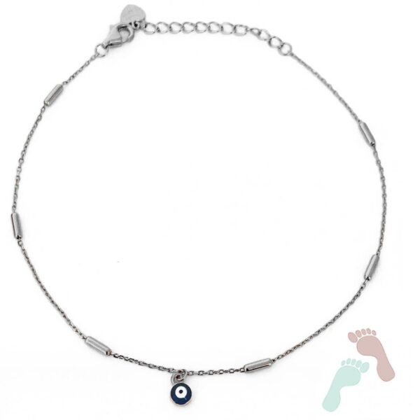 Αλυσίδα ποδιού Eye CU Silver