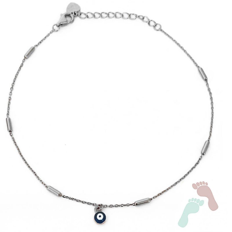 Αλυσίδα ποδιού Eye CU Silver