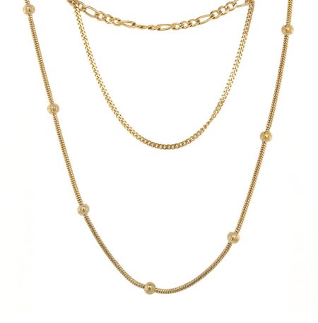 Κολιέ Triple Chain Χρυσό