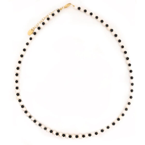 Κολιέ Black and Pearl