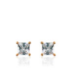 Ασημένια Σκουλαρίκια Square JO-EAPG037 Rose Gold
