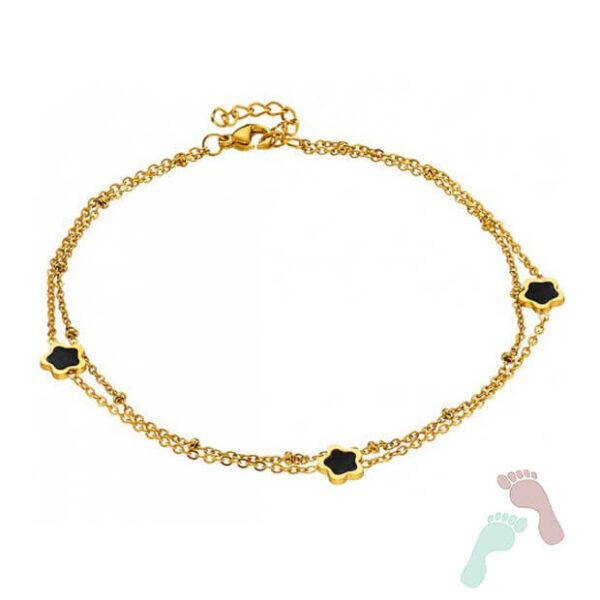 Ατσάλινη αλυσίδα ποδιού Cross Gold