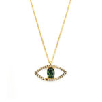 Ασημένιο Κολιέ Ruby Eye Gold