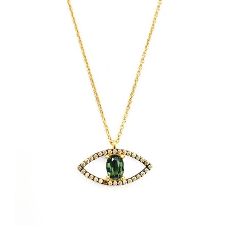 Ασημένιο Κολιέ Ruby Eye Gold