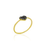 Γυναικείο Δαχτυλίδι Black Heart Gold