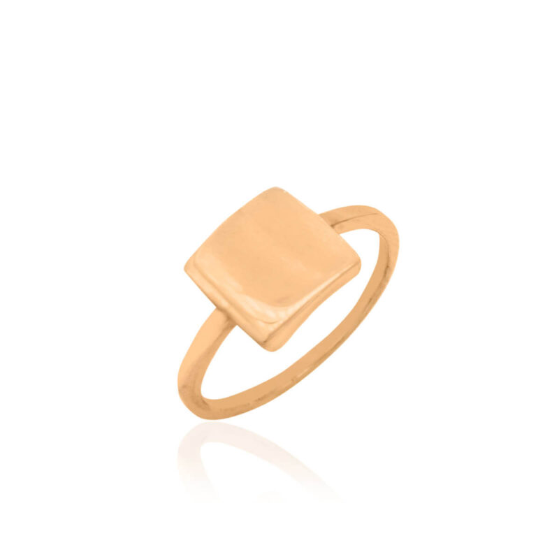 Γυναικείο Δαχτυλίδι Square Rose Gold