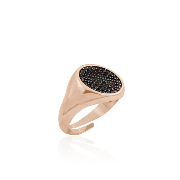 Γυναικείο Δαχτυλίδι Chevalier Noir Rose Gold