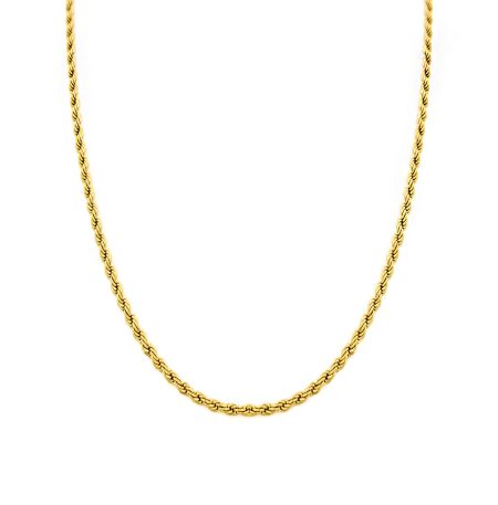 Ατσάλινη Αλυσίδα Twisted Gold 40cm