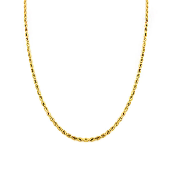 Ατσάλινη Αλυσίδα Twisted Gold 40cm