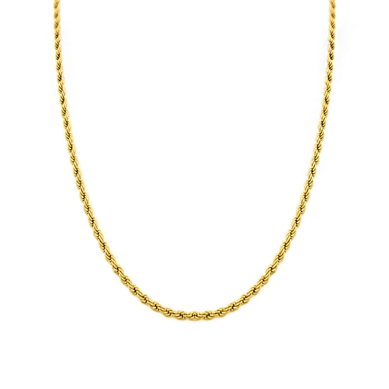 Ατσάλινη Αλυσίδα Twisted Gold 40cm