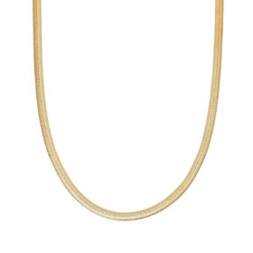 Ατσάλινη Αλυσίδα Flat Chain Gold 50cm