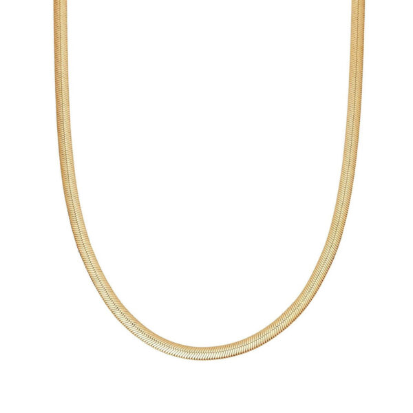 Ατσάλινη Αλυσίδα Flat Chain Gold 50cm