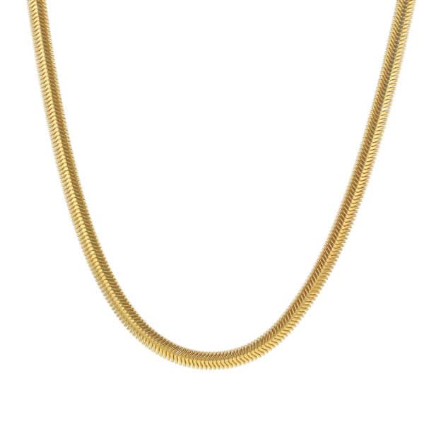 Ατσάλινη Αλυσίδα Fat Chain Gold 50cm