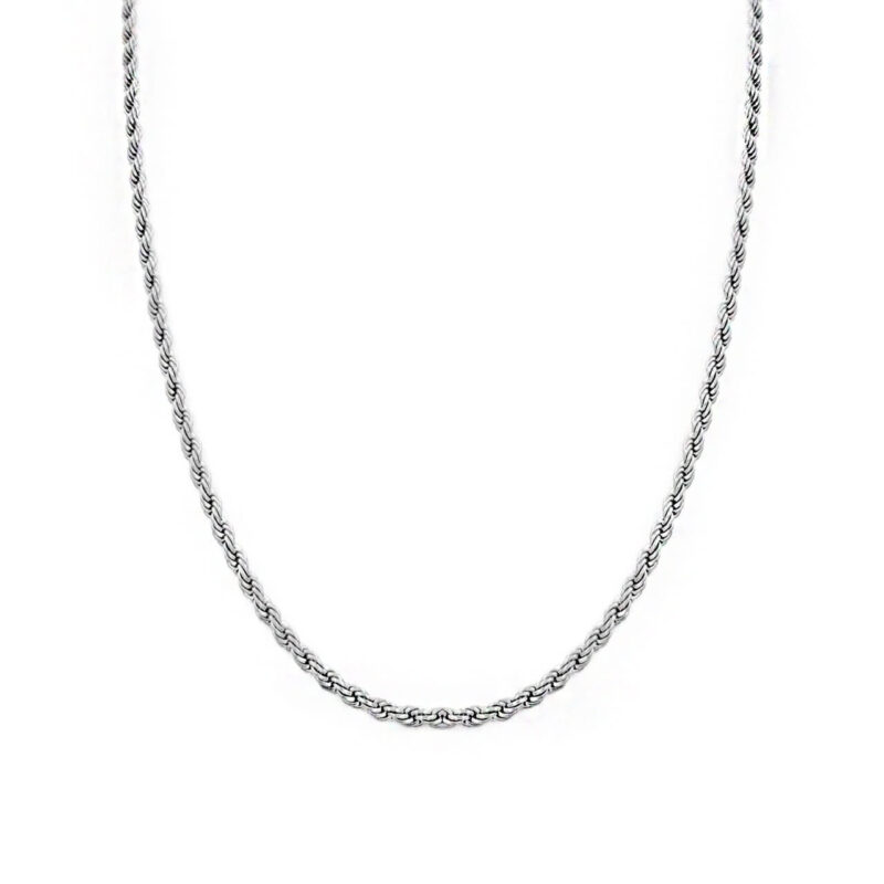 Ατσάλινη Αλυσίδα Twisted Silver 40cm