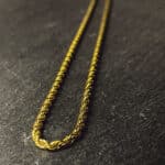 Ατσάλινη Αλυσίδα Twisted Gold 40cm Slim - Image 2