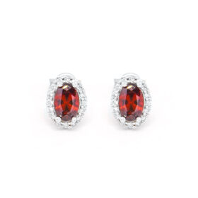 Ασημένια Σκουλαρίκια Joye Silver Red