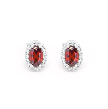 Ασημένια Σκουλαρίκια Joye Silver Red