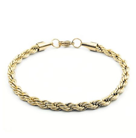 Ατσάλινο Βραχιόλι Twisted Gold