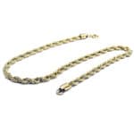 Ατσάλινη Αλυσίδα Twisted Gold 50cm Fat