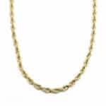 Ατσάλινη Αλυσίδα Twisted Gold 50cm Fat