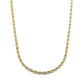 Ατσάλινη Αλυσίδα Twisted Two Tone 55cm Medium