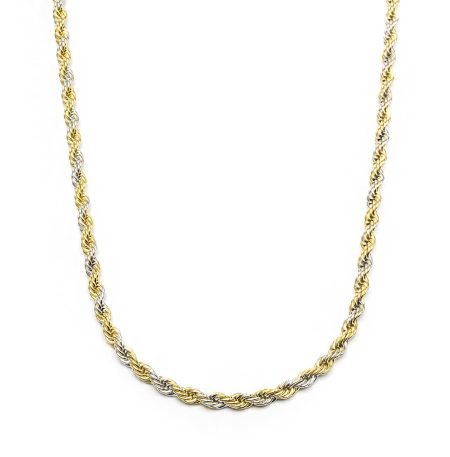 Ατσάλινη Αλυσίδα Twisted Two Tone 55cm Medium