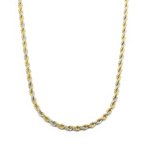 Ατσάλινη Αλυσίδα Twisted Two Tone 55cm Medium