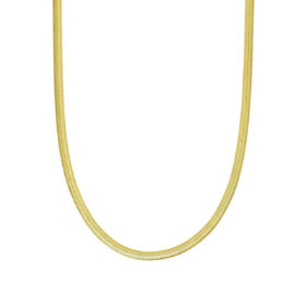 Κολιέ Flat Chain 45cm-2mm από Ασήμι925 επιχρυσωμένο Gold