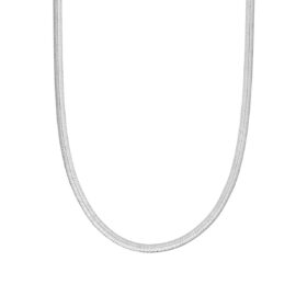 Κολιέ Flat Chain 40cm-2mm από Ασήμι925 επιπλατινωμένο Silver