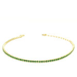 Ασημένιο Βραχιόλι Riviera Gold Green