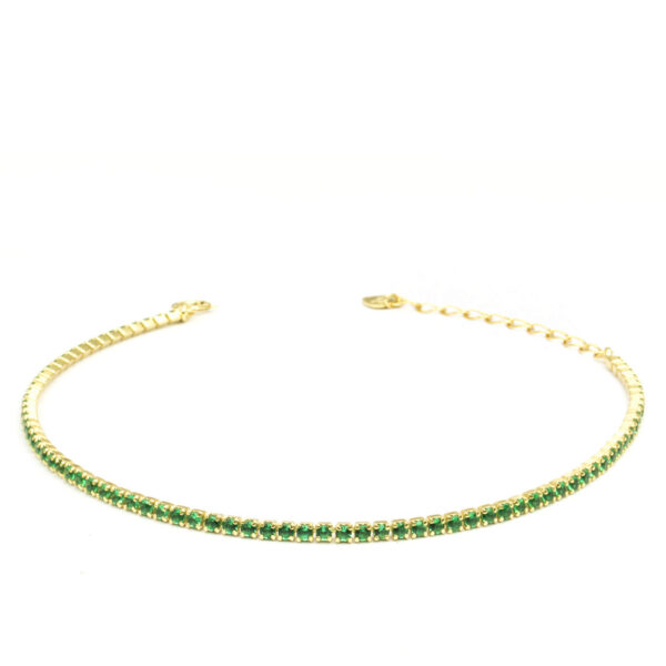Ασημένιο Βραχιόλι Riviera Gold Green