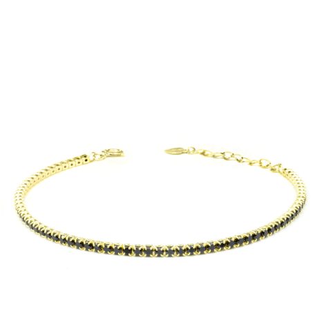 Ασημένιο Βραχιόλι Riviera Gold Black