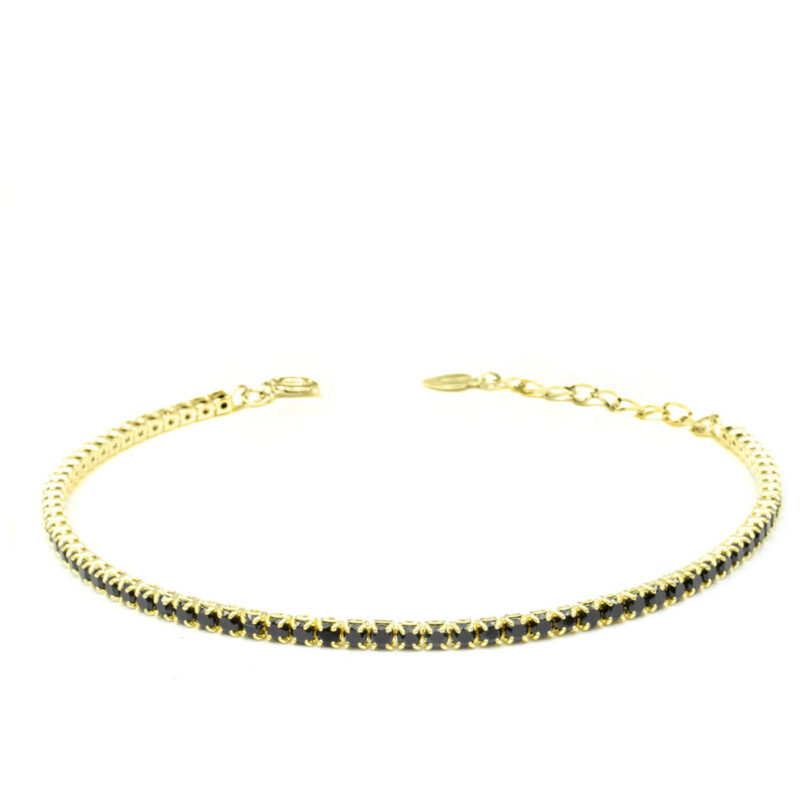 Ασημένιο Βραχιόλι Riviera Gold Black