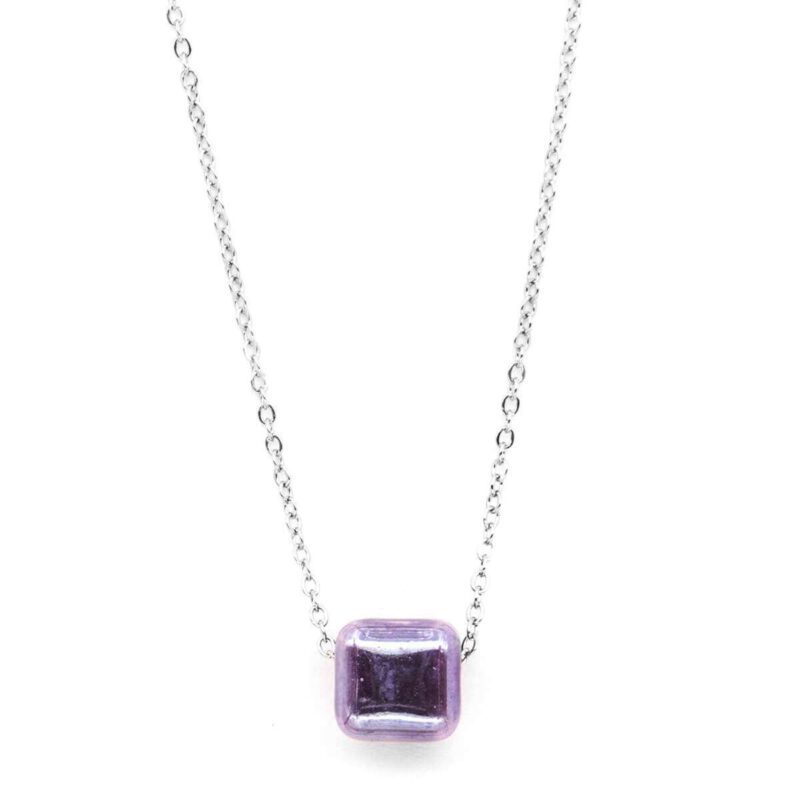 Κολιέ Peebls Purple Silver