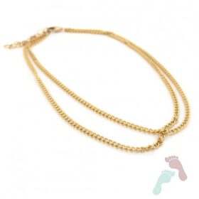 Βραχιόλι Ποδιού Double Chain Sandy Toes
