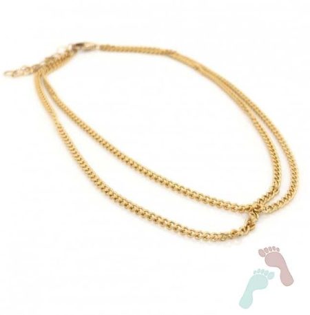 Βραχιόλι Ποδιού Double Chain Sandy Toes
