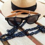 Αλυσίδα Γυαλιών Peebls Black Grey Shiny Chain