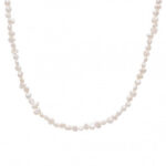 Κολιέ White Raw Pearl L Χρυσό