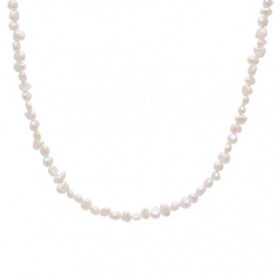 Κολιέ White Raw Pearl L Χρυσό