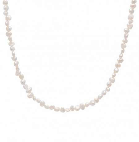 Κολιέ White Raw Pearl L Χρυσό