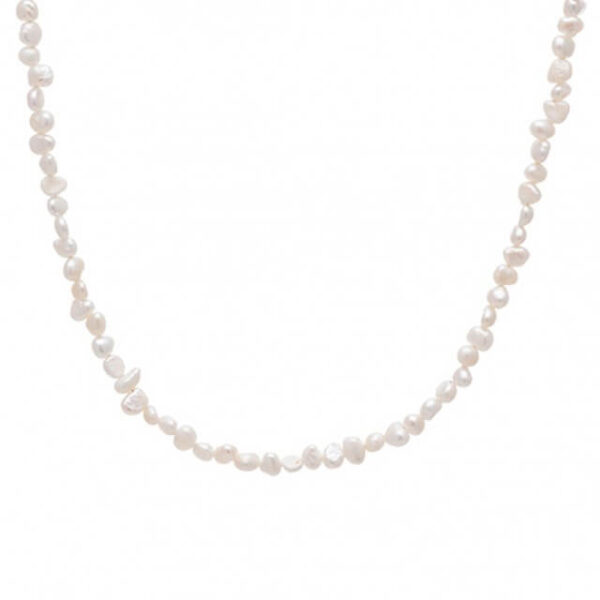 Κολιέ White Raw Pearl L Χρυσό