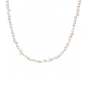 Κολιέ White Raw Pearl S Χρυσό