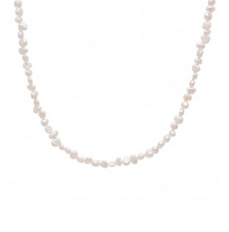 Κολιέ White Raw Pearl S Χρυσό