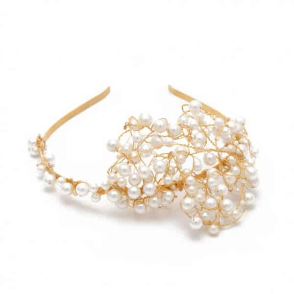 Στέκα Μαλλιών Knitted Pearls