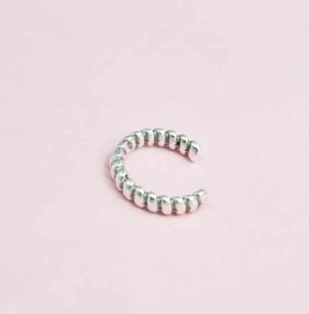 Σκουλαρίκι Ear Cuff Spiral Ασημί