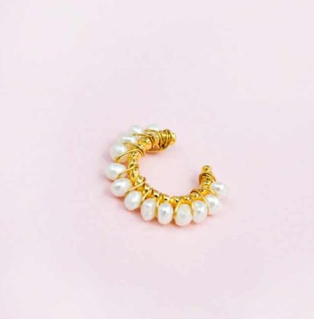 Σκουλαρίκι Ear Cuff Λευκό