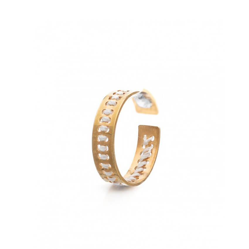 Δαχτυλίδι Monovelonia Χρυσό Λευκό