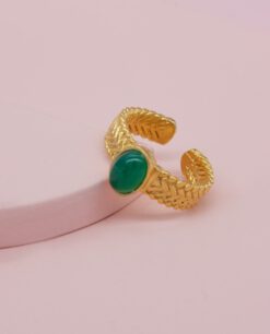 Δαχτυλίδι Ami Stone Πράσινος Αχάτης