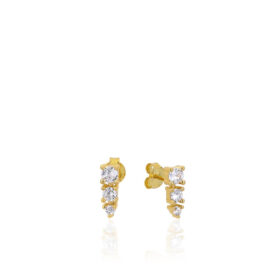 Ασημένια Σκουλαρίκια Fab Gold