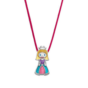 Ασημένιο Παιδικό Κολιέ Fairytales Fuchsia